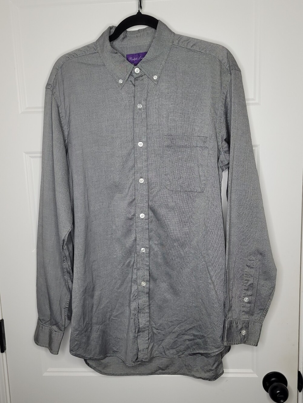 Ralph Lauren Purple Label  Button Down Dress Shirt Size L